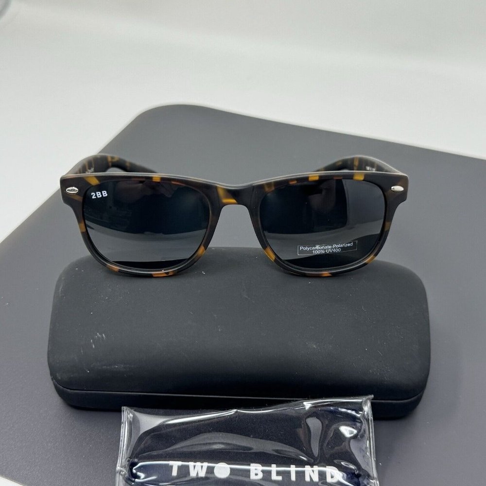 TWO BLIND BROTHERS CAVALIER POLARIZED SUNGLASSES Matte Tortoise  51-19-145